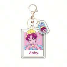 1个恶魔猎手亚克力钥匙扣，女巫猎人主题，KPOP女巫猎人周边，金色扣环 - 彩色 - 查看 4