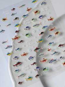 High Quality Metallic Gold Foil Nail Art Stickers, High Relief Design - Dusty Blue - View 4