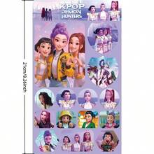 Hasbro Set de 12 pegatinas de grupos de chicas y bandas de chicos K-POP, calcomanías DIY - Multicolor - Ver 5