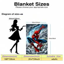 This Is A Marvel Spider-Man Themed Flannel Blanket, With High-Saturation Fuchsia And Black As The Main Colors, Full Of Futuristic And Visual Impact, Creating A Tense And Mysterious Atmosphere, With The Features Of Warmth And Softness, Can Be Used As A Sofa Cover, Nap Blanket, Bedding Decoration Blanket, Etc. - Navy Blue - View 18