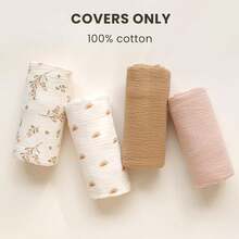 2件套婴儿床品套装，棉纱布材质，柔软透气，适合男宝宝和女宝宝，婴儿必备，礼品 - 彩色 - 查看 12