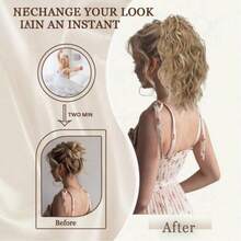 Overseas Trade Wavy Ponytail Clip, Drawstring Small Curly Ponytail New Fluffy Ponytail Wig HA2882 - Multicolor - View 10