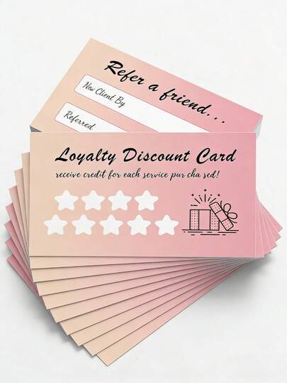 50 Tarjetas de fidelidad de pestañas, tarjetas de recompensa y tarjetas de sellos para extensiones de pestañas, ideales para salones de pestañas, técnicos de pestañas y negocios de belleza, perfectas para la retención de clientes y la promoción del negocio