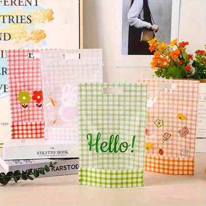 50pcs Upright Snack Bags With Transparent Window, Reusable Ziplock Food Packaging Bags Suitable For Cookies And Desserts