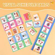 Time Planner, Daily Task Organizer, Cultivates Time Management Skills, Detachable & Reusable, Girls Toy, Ramadan Gift, Back-To-School Gift - Early Childhood Cognitive Cards - View 4