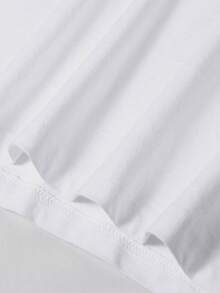 [Sporty T-Shirt]Women'S White Round Neck T-Shirt With Jeans & Pearl Print - Casual Short Sleeve A-Line Top, Versatile All-Season Shirt For Jeans & Pearl Outfits, Comfortable Casual Attire, Easy Care Round Neck Tee, Jeans & Pearl Graphic Design, Spring Summer Fall Wardrobe Essential, Casual To Semi-Formal Outfits, Geometric Pattern, Relaxed Fit, Machine Washable, Local Warehouse Stock, Stylish Casual Wear For Women, Streetwear Women, Women' Tshirt, Summer Clothes For WomenRelaxed Plus Size T-Shirt - 白色 - 查看 5