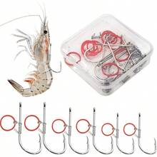 10Pcs Fishing Hooks Live Shrimp Hook Set, 2/3/4Catfish Bass Fishing Hooks Saltwater Freshwater Fishing Hooks Fishing Accessories - B - View 1