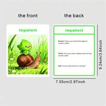 情绪急救包：抽一张卡片，平息情绪风暴。社交情感学习（SEL）闪卡，可爱怪兽情绪及应对策略——课堂及家庭正念疗法游戏 - 彩色 - 查看 2