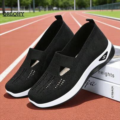 Women's Breathable Casual Soft-Sole Mesh Loafers, Comfortable Shoes For Middle-Aged And Elderly Mothers, Suitable For Spring And Autumn