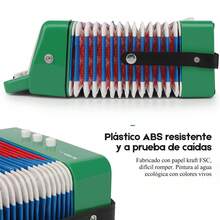Small 7 Key Accordion Children's Musical Instrument Gift - 藍色 - 查看 3