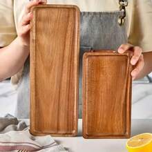 1pc Rosewood Serving Tray, Cold Cut Cheese Board, Platter For Appetizers, Desserts, Fruits, Bread, Vegetables, Home Use (Rosewood) - Acacia Wood Pallet - View 5