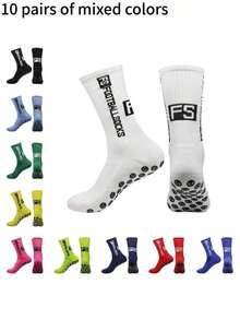1/5 Paar Herren Anti-Rutsch Sport Socken mit Grip Punkten, geeignet für Fitness & Training, empfohlene Größe 36-42 - Verschiedenfarbig - Übersicht 18