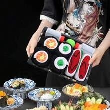 3双装新奇寿司主题中筒袜礼盒，春夏新款运动袜，创意美食灵感设计，针织面料，加长加厚柔软舒适，是生日、情人节、复活节、斋月、狂欢节、约会、派对、节日礼物的完美之选，个性抽象日常休闲穿搭，美食主题服装，四季皆宜，适合情侣、朋友、度假、户外运动、健身房、居家、办公等场合。 - 彩色 - 查看 4