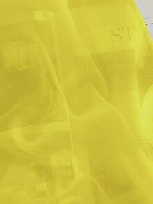 1 tấm rèm voan màu vàng trong suốt trang nhã, thiết kế có túi luồn thanh treo, phù hợp cho phòng ngủ, phòng khách, nhà bếp, phòng tắm, trang trí nhà hiện đại, vách ngăn phòng đa chức năng. - Màu vàng - Xem 5