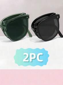 3件/2件装可折叠时尚女士高端时尚新颖设计，风格统一的眼镜配件 - 彩色 - 查看 11