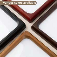 Golden State Art 4x6 Picture Frames - Black Solid Wood With Glass, Rounded Corner 4 X 6 Picture Frame Matted To 3x5 Photos - Wall Or Tabletop Decor Display - Black4x6 - 查看 8