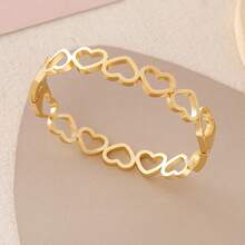 1Pc Charming And Elegant Bohemian Bracelet With A Cute Heart-Shaped Hollow Design. - Heart-shaped Bracelets - View 7