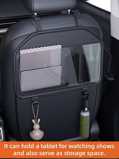 1PC/2PCS/Car Seat Storage & Dirt-Resistant Pad, Universal Rear Seat Kick Mat, Ultra-Soft Leather Scratch-Resistant & Wear-Resistant, Car Interior Tidiness Essential - Keeps Your Car Tidy While Keeping Seats Clean.Car ,Car Seat Cover,Car Storage.