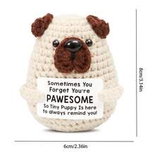 1-delad minivirkad valp är inte bara en fin present, utan också utformad för att lysa upp din dag och sprida en positiv atmosfär när som helst och var som helst. Med sitt glada utseende och inspirerande meddelandekort är det det perfekta valet för alla. - Multifärgad - Visa 4