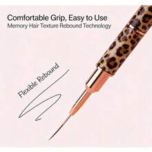 Bestselling Dual-Ended Leopard Print Nail Art Brush, Ultra-Fine Liner For Detailing & Flower Painting - Rust Brown - View 1