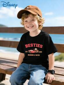 [Disney Licensing]A Short-Sleeved T-Shirt Suitable For Boys. The Front Features The Designs Of Lightning McQueen And  From "Cars". It Is Perfect For Use As A Gift For Any Occasion. - màu đen - Xem 2