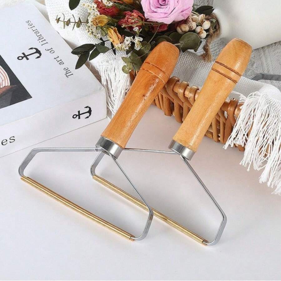 2pcs Lint Remover Clothes Smoothing Tool, Alloy Lint Brush For Sweaters, Wool Coats, Dry Cleaning - Lint Roller - View 1