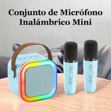 Potente Máquina de Karaoke con 2 Micrófonos: Chip de Audio Inteligente, Efectos Optimizados, Conexión Sencilla (Bluetooth/TF/USB), Diseño Portátil 2.8 Pulgadas, Luces LED Coloridas. Ideal para Fiesta Familiar. - Ver 4