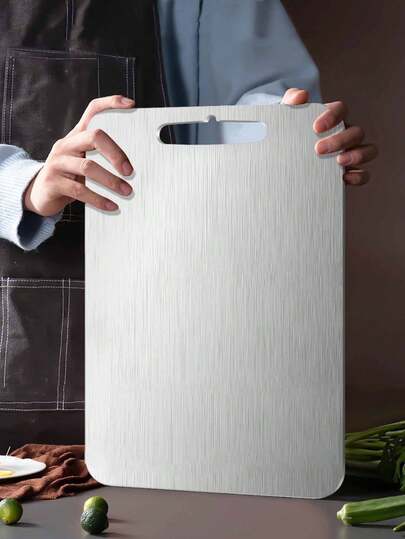 Durable 304 Stainless Steel Cutting Board, A Kitchen Essential, With An Easy-Clean Textured Surface - A Multi-Functional Kitchen Cutting Board, Fruit Prep Mat, And Rolling Mat. Hygienic And Durable Design, Suitable For Home Cooks, Rust-Resistant Material, A Kitchen Cutting Board For Cooking Enthusiasts, And A Must-Have For Outdoor Camping Parties.