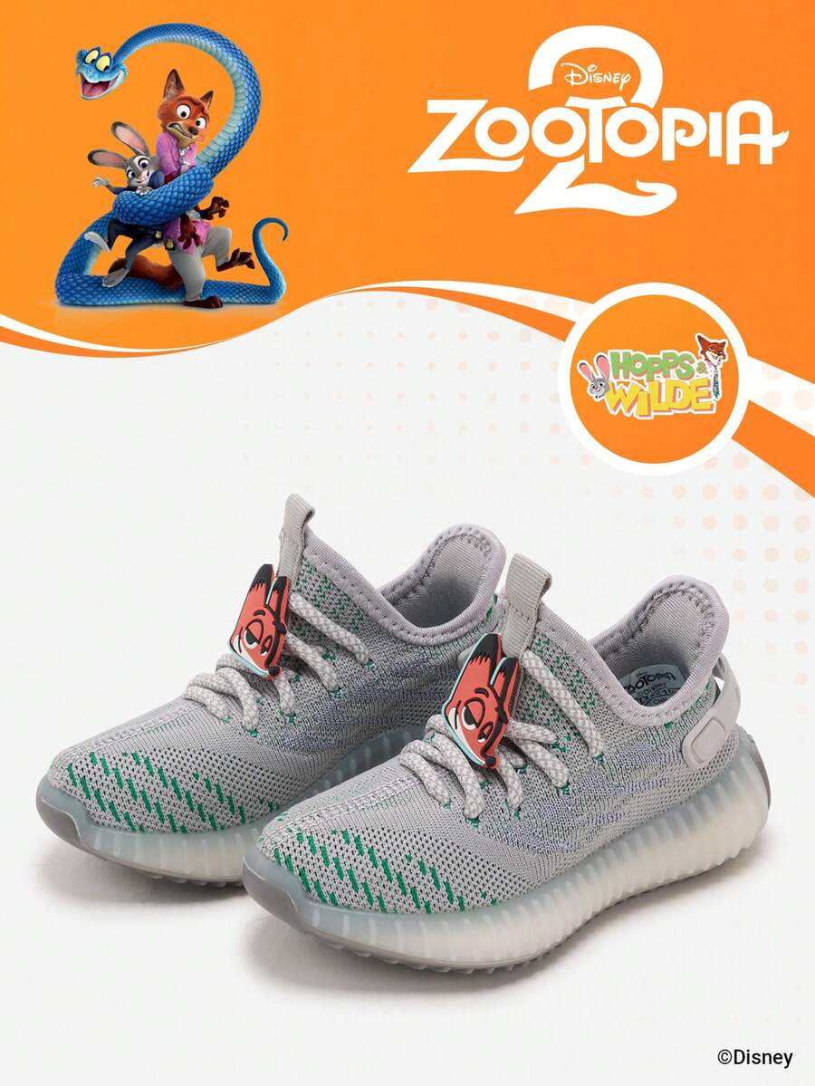 Authentic collaboration with Zootopia 2 | A pair of Disney children's sports shoes,, suitable for daily and holiday outdoor wear, comfortable fit for the feet, anti-slippery, wear-resistant and breathable (childshoes), sports, shoes, shoes, shoes, shoes, shoes, shoes, shoes, shoes, shoes, shoes, shoes, shoes, shoes, shoes, shoes, shoes, shoes, shoes, shoes, shoes, shoes, s0, shoes shoes？ girls' shoes) - 灰色 - 查看 1