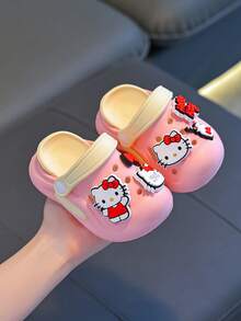 Hello Kitty Dép trẻ em, dép xăng đan hoạt hình mùa hè cho bé gái, giày làm vườn. - Hồng - Xem 3