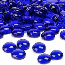 1包扁平玻璃弹珠，装饰性扁平玻璃珠 - 可用于花瓶填充，混合颜色，混合扁平玻璃珠，Masteelf 绿松石色花瓶填充装饰玻璃鹅卵石，节日和生日装饰礼品 - 彩色 - 查看 7