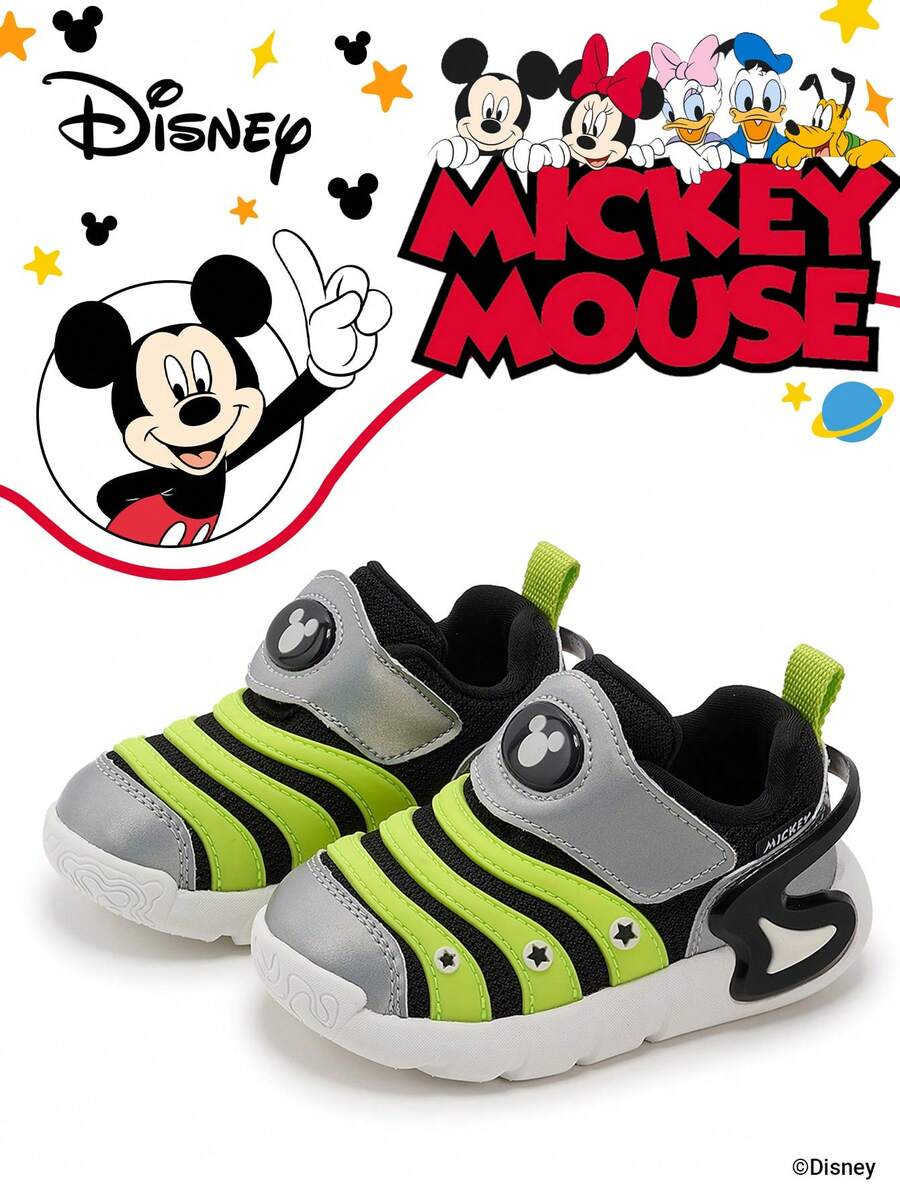 Disney Authorized collaboration with | A pair of children's sneakers, suitable for daily, festival, sports, and outdoor wear. It fits the foot comfortably, is anti-slip, wear-resistant, and breathables's's's's's's。 sneakers, girls' sneakers, girls' board shoes) - 黑色 - 查看 1