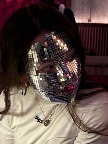Hình dán kính khảm họa tiết Cyberpunk trang trí mặt, tự dính, thích hợp cho tiệc tùng, dạ hội, gương trang điểm DIY - Trang điểm điện tử - Xem 5