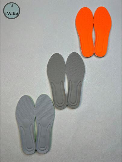 3 Pairs Popcorn Shaped Comfortable Insoles, Breathable Sweat-Absorbing Odor-Resistant Insoles