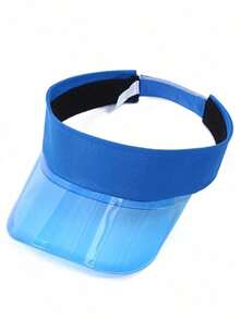 1 Pc Women's Hat, Summer New Transparent Wide Brim Visor Cap, Unisex Lightweight Breathable Outdoor Sports Commuter Women's Travel Holiday Shopping Sun Hat, Adjustable Solid Color Flat Top Hat, Suitable For Daily Use - 白色 - 查看 7