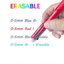 Five-In-One Erasable Pen, Black, Blue, Red, Green Refills, 0.5 Mechanical Pencil, Colored Pen, Press-To-Erase Pen, Multifunctional Pen, Sketching, Drawing, Writing, Office Supplies - Bút màu đỏ hồng - Xem 9
