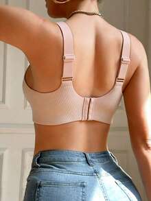 Women's Sexy Pink Bra, Skin-Friendly Gather Underwear, Casual Versatile Mature Charm Elastic Lingerie, Sexy Casual Comfortable Backless Uplift Non-Sagging - Pink - View 3