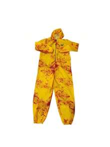 1 Set Halloween Zombie Cosplay Costume, Creative Haunted House Scary Outfit (Excluding Mask And Gloves) - Yellow - View 11
