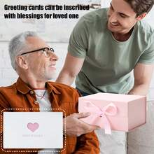 Caja de regalo de 9.5" X 7.1" X 4.3" con tapa, cinta y cierre magnético, adecuada para el Día de la Madre, dama de honor, cumpleaños, embalaje de regalo premium - rosa - Ver 6