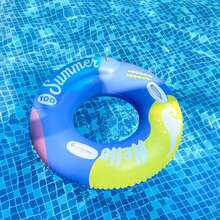 1pc Thick Double Air Chamber Summer Adult Swimming Ring, Inflatable Underarm Circle For Beginner Swimmers, Men & Women, Children, Anti-Flip Anti-Sinking - Multicolor - View 6