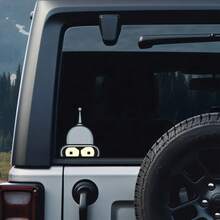 Cartoon Stickers Featuring Robot Patterns For Cars, Trucks, And Laptops - A - View 6