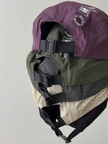 1顶男女通用休闲透气速干短檐棒球帽，户外运动跑步帽，尺寸可调节，适合日常佩戴或户外露营 - A - 查看 8