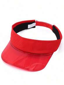 1 Pc Women's Hat, Summer New Transparent Wide Brim Visor Cap, Unisex Lightweight Breathable Outdoor Sports Commuter Women's Travel Holiday Shopping Sun Hat, Adjustable Solid Color Flat Top Hat, Suitable For Daily Use - 白色 - 查看 10