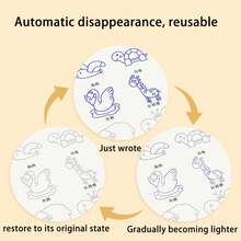 Reusable Children's Simple Drawing Primer, Line Practice Book, Wipe-Clean Calligraphy Notebook, Learning Drawing Book - Multicolor - View 4