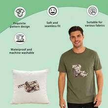 9PC DIY Iron On Transfers For Tshirts,  Duck Hunting Camouflage Pattern With State Outlines And Flying Ducks Featuring Realtree Style Designs And Salty Crew Sea Theme With Palm Trees And Sunset Motif Highlighting Outdoor And Coastal Adventures In A Bold Graphic Format , Easy Heat Transfer For Clothing, T-Shirts, Jeans, Backpacks, Hats & Pillows, Durable Washable Stickers Perfect For Casual Style, Ideal Gift For Women And Men. - 隨機風格 - 查看 3