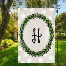 1PC Spring Initial Garden Flag 26 Letters - Personalized Family Name Yard Flag 12x18 Inches Double Sided Printing, All Seasons Holiday Outdoor Decoration, Patio Lawn Home Garden Decor, Flagpole Not Included - Multicolor - View 21