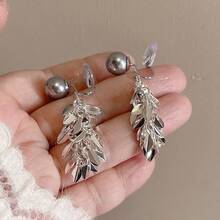 Square And Round Face Tassel Thin Effect High-Grade  Earrings Female Special Interest Light Luxury Design Sense Temperament Wild Exquisite Ear Clip - Bông tai 7034 - Xem 10