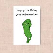 1pc Fun Cucumber Themed Birthday Card, Warm Friend Birthday Card, Birthday Gift, Creative Gift, Celebration Card, Festival Card, Gift Card, Creative Cartoon Pattern Card, Best Birthday Gift For Men - View 5