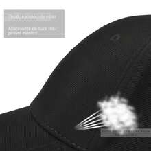 Plain Cotton Fabric Baseball Cap With Curved Brim, Basic Style And Adjustable, In Unisex Colors - 黑色 - 查看 4