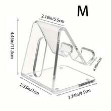 1 cái giá đỡ điện thoại và máy tính bảng bằng acrylic, giá đỡ để bàn tiện dụng để sạc và trưng bày, giá đỡ điện thoại để bàn bằng acrylic trong suốt. - Nhiều màu - Xem 12